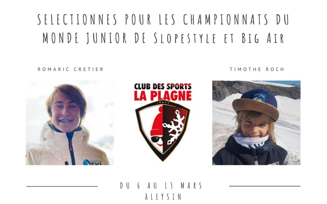 Sélection pour les championnats du monde Junior Freestyle