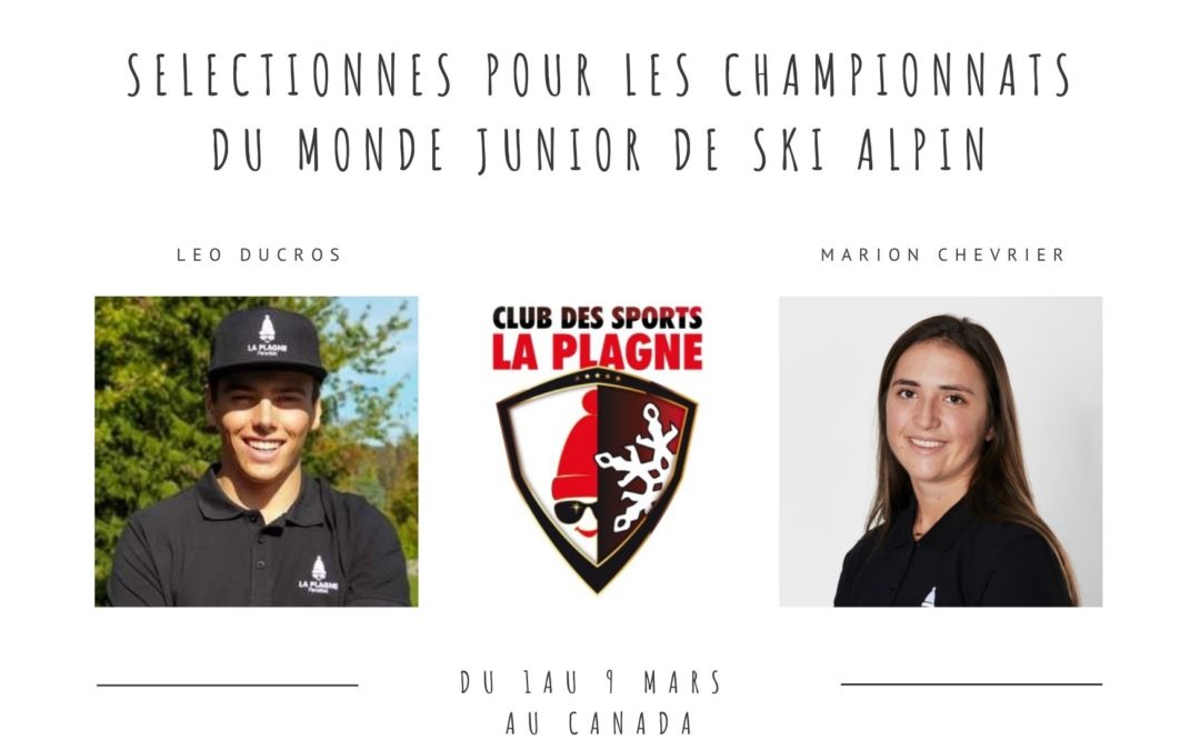 Sélection pour les championnats du monde junior alpin