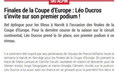 Léo Ducros 3eme coupe d’europe